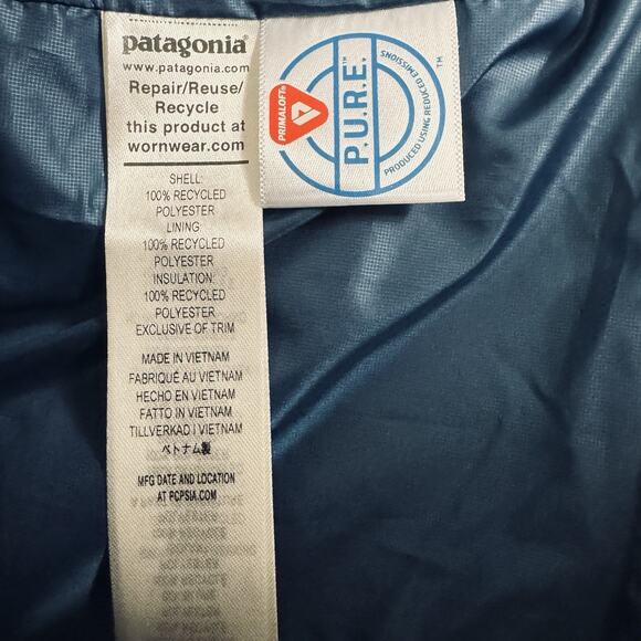NWT Patagonia Nano Puff Women Medium Lagom Blue Insulated Quilted Hood Zip 84227 - Picture 6 of 7